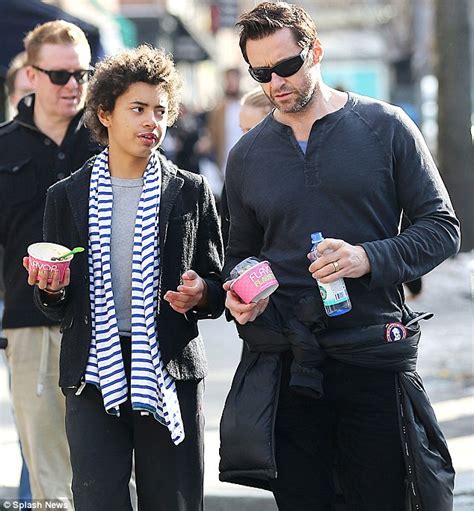 Hugh Jackman Takes Teenage Son Oscar 13 Out For Ice Cream In New York