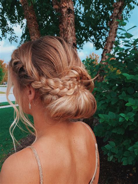 Classy Updo For Homecoming💛 Tied Up Hairstyles Prom Hairstyles Updos
