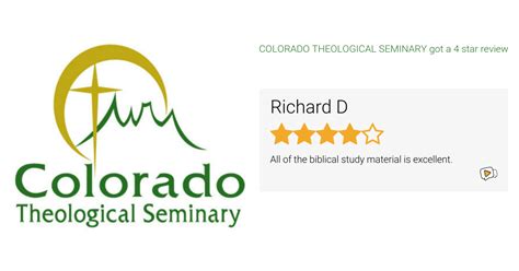 Richard D Gave Colorado Theological Seminary A 4 Star Review On Sotellus