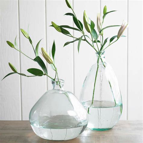 Clear Recycled Glass Balloon Vase Collection Vivaterra