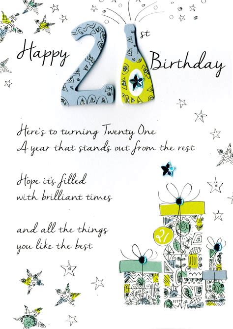 Perfect for friends & family to wish them a happy birthday on their special day. Happy 21st Birthday Greeting Card | Cards | Love Kates