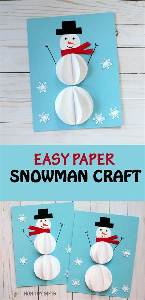 Easy Paper Snowman Craft We Made To Celebrate Christmas In July Kids