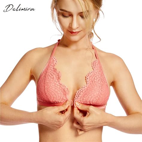 Women S Sexy Front Closure Bra Lightly Removable Padded Brassiere Wire
