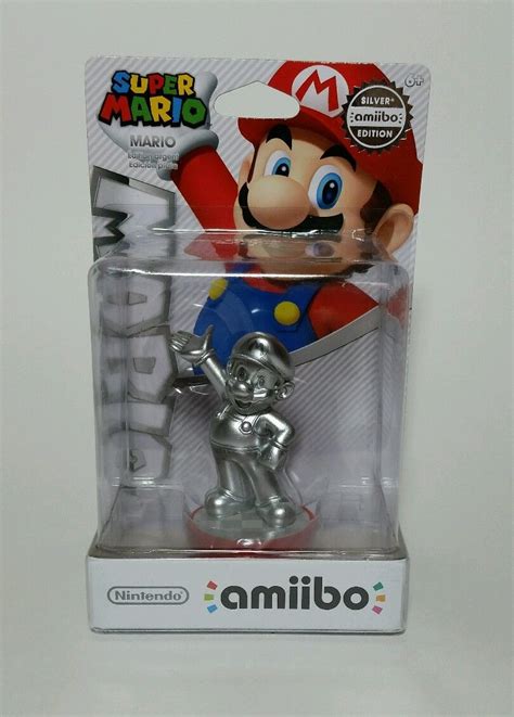 Nintendo Amiibo Mario Silver Edition Us Version Out Of The Boxx Toys