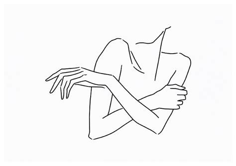 Nude Woman Line Drawing Minimalist Woman Drawing Nude Body Etsy