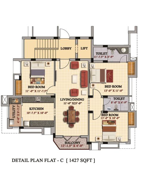 Flats Designs Floor Plans Homes Jhmrad 138934