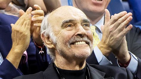 The scottish actor was best known . Sean Connery Laughs as James Bond Theme Song Plays at US Open