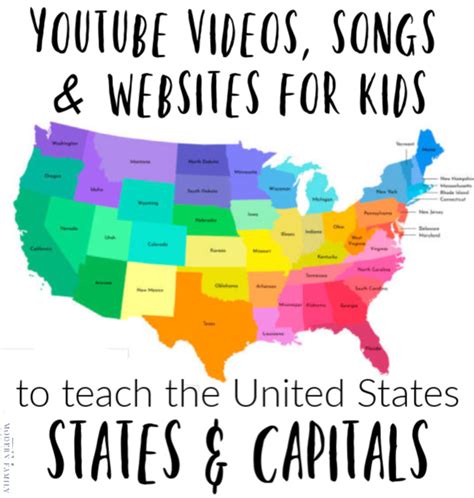 Kids Learn States And Capitals Quickly Free Videos Websites And Songs