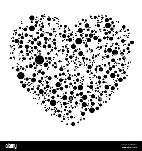 Unique Heart Element Heart Made Of Circles Clip Art For Love