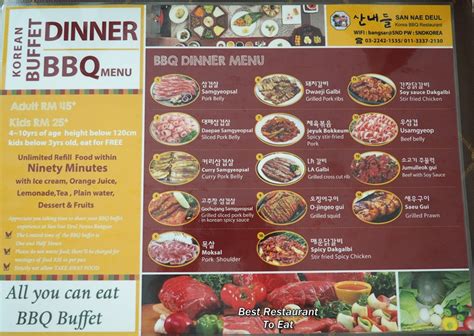 Diners get to enjoy not only bbq meats but unlimited korean cuisines. Best Restaurant To Eat: Korean BBQ Buffet San Nae Deul ...
