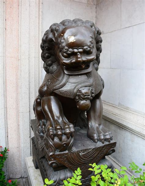 León Estatua Antiguas Artes Tradicionales Chinas Foto Premium