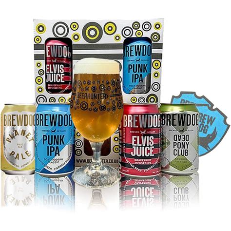 Brewdog Uk Craft Beer 4 Can T Set With Branded Glass And Beer Mats
