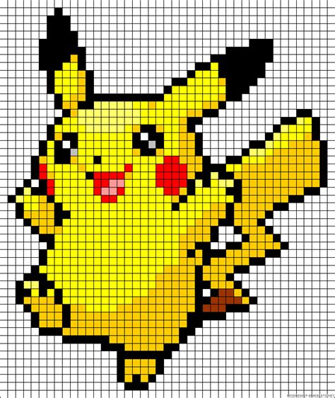 100 Cute Pikachu Pixel Art Perfect For Any Pokemon Fan