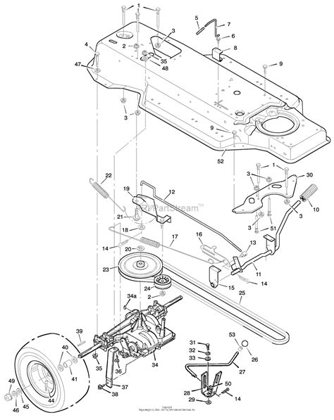 Murray 39711x97a Lawn Tractor 1998 Parts Diagram For Motion Drive