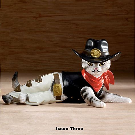 Spurs N Fur Kitty Cowboys Cat Figurine Collection Cat Lover Ts