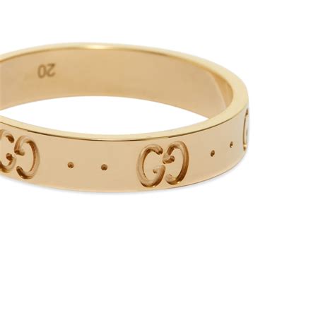 Gucci Icon Thin Band Ring 18k Yellow Gold End Us