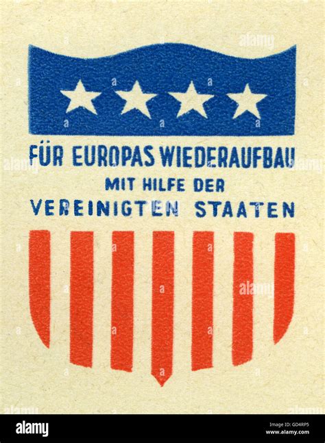 Post War Period Marshall Plan Erp Official Logo Of The European