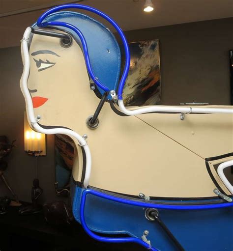 Large Neon Diving Girl Motel Sign At 1stdibs