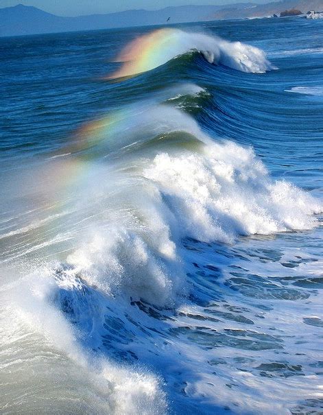 Rainbow Waves Ocean Waves Waves Beautiful Nature