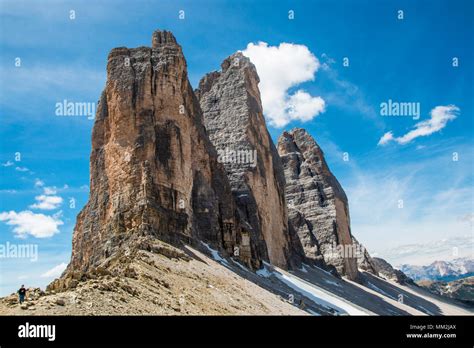Three Peaks Dolomites South Tyrol Stock Photo Alamy