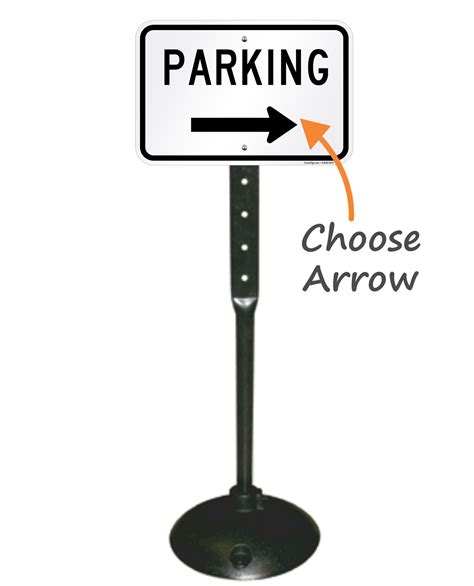 Parking Lot Signs On Portable Stand