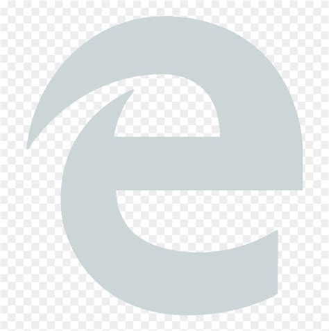 White Microsoft Edge Logo