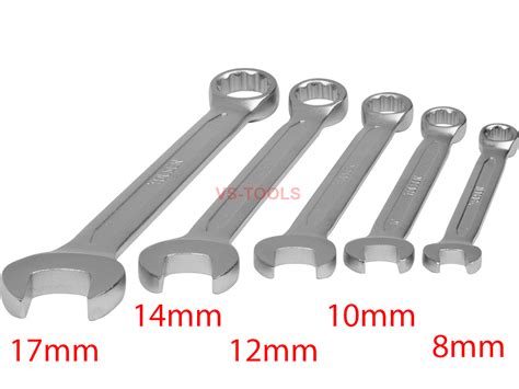 Wrenches 5pcs Combination Metric Spanners Wrench Set 8mm