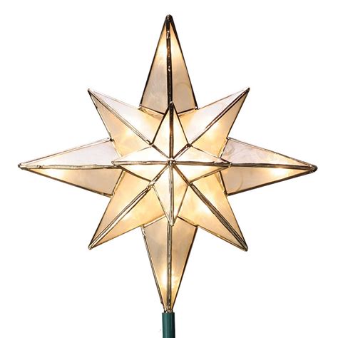 Shop Ge 10 In White Lighted Capiz Star Christmas Tree Topper With White