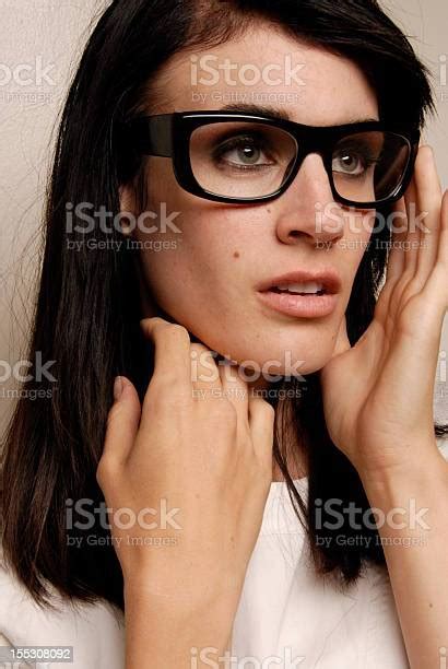 Beautiful Nerdy Girl With Glasses Stock Photo Download Image Now