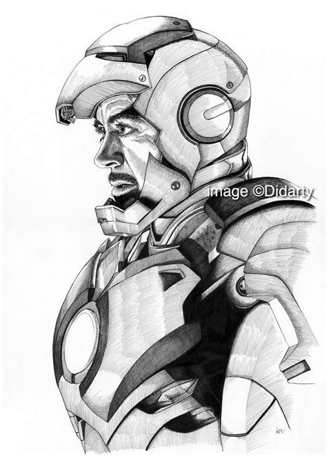 Iron Man Portrait Print Etsy Iron Man Drawing Marvel Drawings