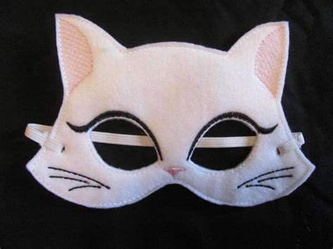 White Kitty Cat Party Masks Kitty Cat Photo Prop Felt Mask Birthday