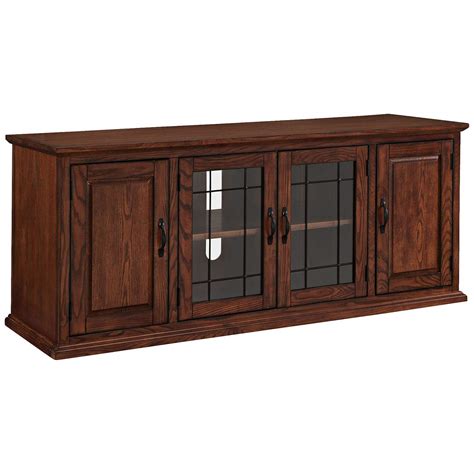 Leick 60 Wide Burnished Oak 4 Door Tv Stand Cabinet 10g90 Lamps Plus