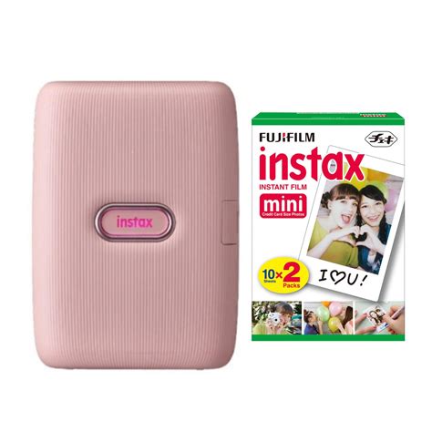 Fujifilm Instax Mini Link Instant Smartphone Printer Dusky Pink With