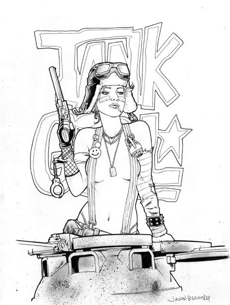 Tank Girl Sketch Girl Sketch Tank Girl Comic Art
