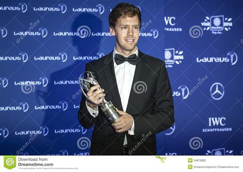 Preise Vettel Laureus redaktionelles stockfotografie. Bild von gewinne - 54670892