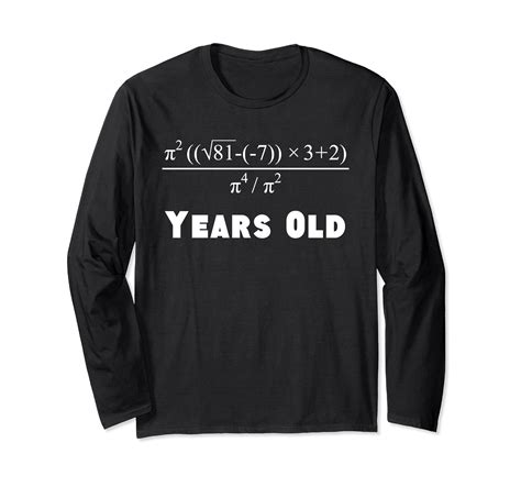 50 Years Old Math Equation 50th Birthday Long Sleeve T Shirt 4lvs
