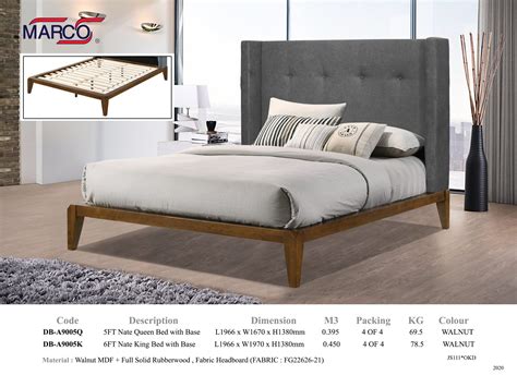 Nate Solid Wood Queen Size Bed Frame My