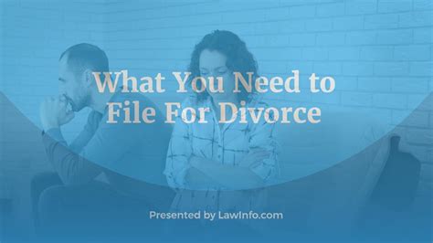 What Do You Need To File For Divorce Youtube