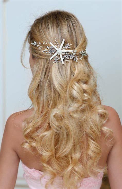 The most popular bridesmaids hairstyles are both classic and modern can be worn down and up, and are suitable for indoor and outdoor affairs. Starfish hair vine Beach wedding hair accessories Starfish ...