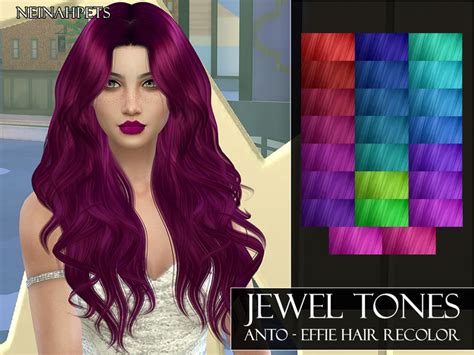 A Beautiful Long Haired Recolor Of Antos Effie Hair In Waves Of