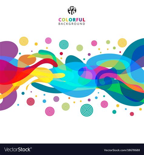 Abstract Colorful Color Splash On White Royalty Free Vector
