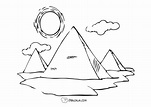Grandes Pirámides de Egipto - Dibujo #1484 - Dibujalia - Dibujos para ...