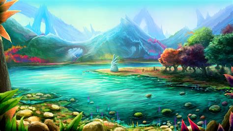 Digital Art Mountains Landscape Colorful Wallpapers Hd Desktop And Mobile Backgrounds