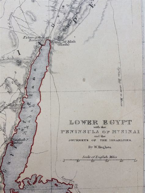 1859 Lower Egypt With The Peninsula Of Mount Sinai And The Journeys Of