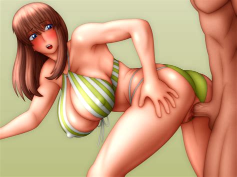 Rule 34 Bikini Brown Hair Dead Or Alive Female From Behind Hitomi