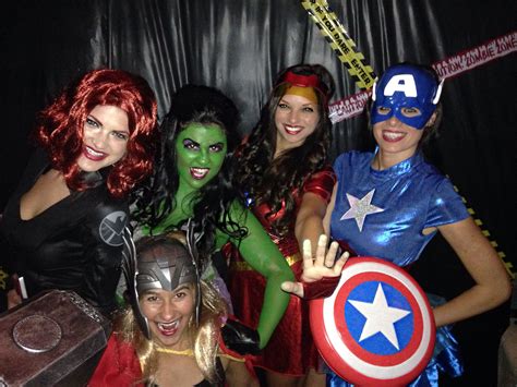 Avengers Group Costume Girl Avengers Bestfriends Halloweeeny Pinterest Costumes