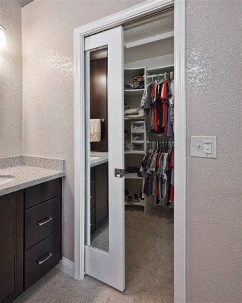 Mirrored Pocket Doors Provide A Space Saving Alternative For A Walk In