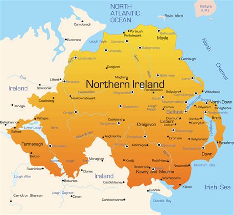 Ireland And Northern Ireland Map Map