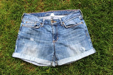 how to diy jean cutoff shorts repurposing old denim