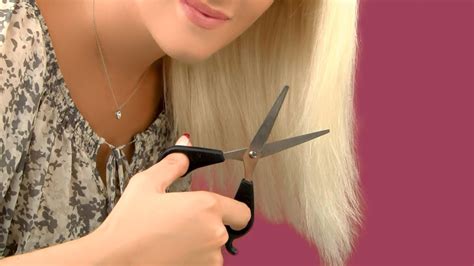 How To Cut Your Own Hair And Trim Split Ends At Home Youtube